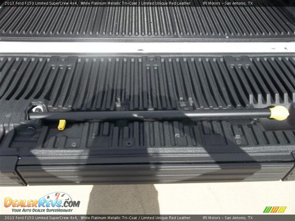 2013 Ford F150 Limited SuperCrew 4x4 White Platinum Metallic Tri-Coat / Limited Unique Red Leather Photo #6