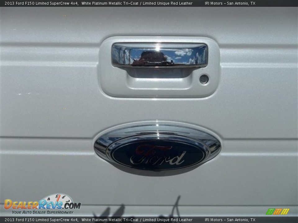 2013 Ford F150 Limited SuperCrew 4x4 White Platinum Metallic Tri-Coat / Limited Unique Red Leather Photo #7