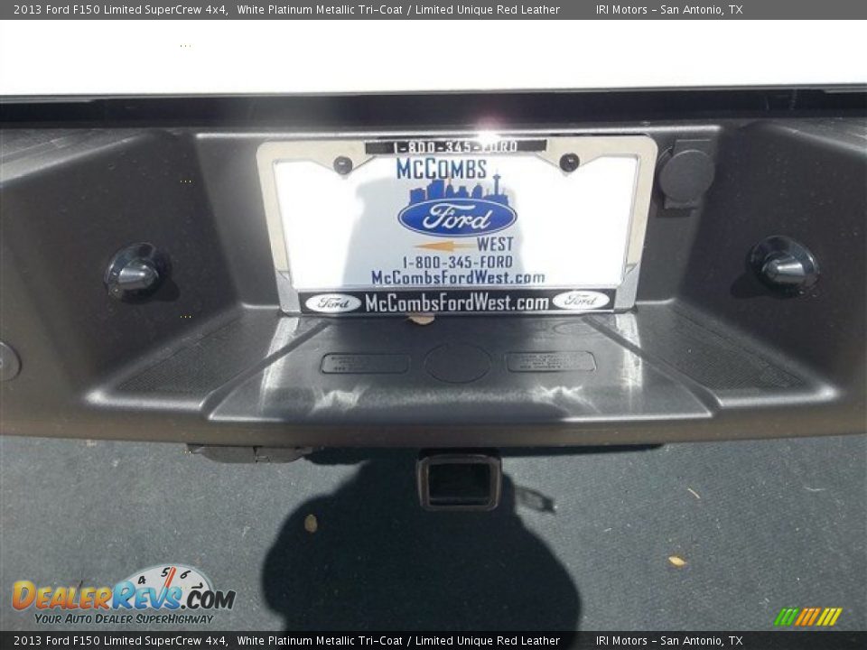 2013 Ford F150 Limited SuperCrew 4x4 White Platinum Metallic Tri-Coat / Limited Unique Red Leather Photo #9