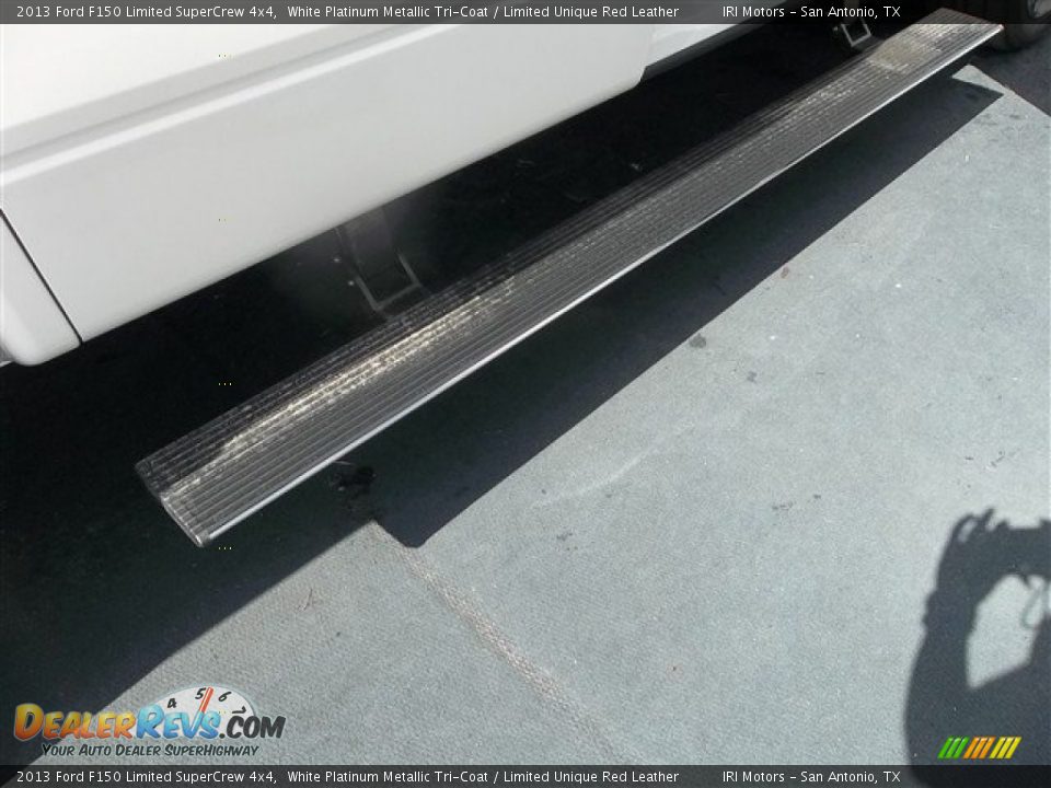 2013 Ford F150 Limited SuperCrew 4x4 White Platinum Metallic Tri-Coat / Limited Unique Red Leather Photo #15