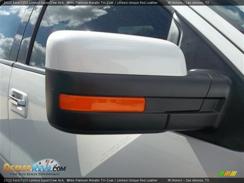 2013 Ford F150 Limited SuperCrew 4x4 White Platinum Metallic Tri-Coat / Limited Unique Red Leather Photo #17