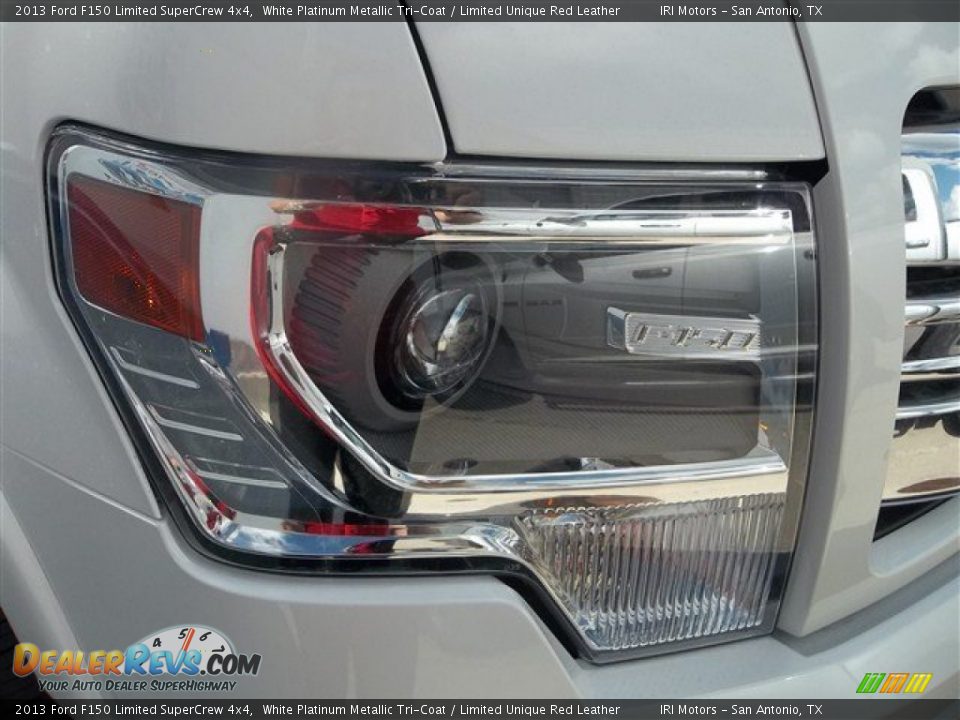 2013 Ford F150 Limited SuperCrew 4x4 White Platinum Metallic Tri-Coat / Limited Unique Red Leather Photo #20