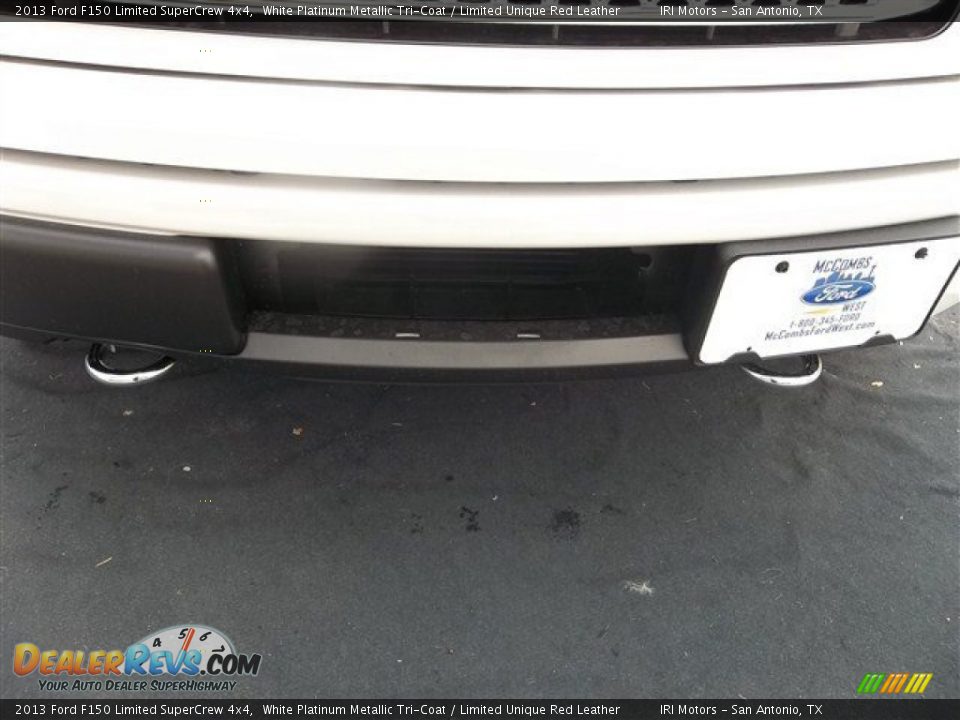 2013 Ford F150 Limited SuperCrew 4x4 White Platinum Metallic Tri-Coat / Limited Unique Red Leather Photo #22