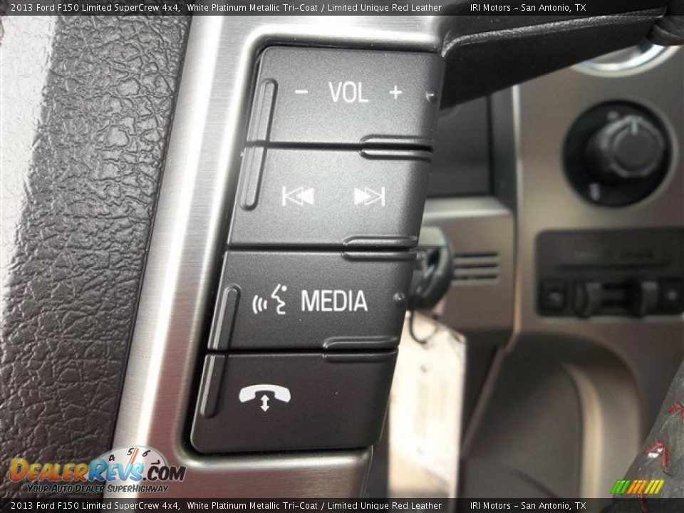 2013 Ford F150 Limited SuperCrew 4x4 White Platinum Metallic Tri-Coat / Limited Unique Red Leather Photo #27