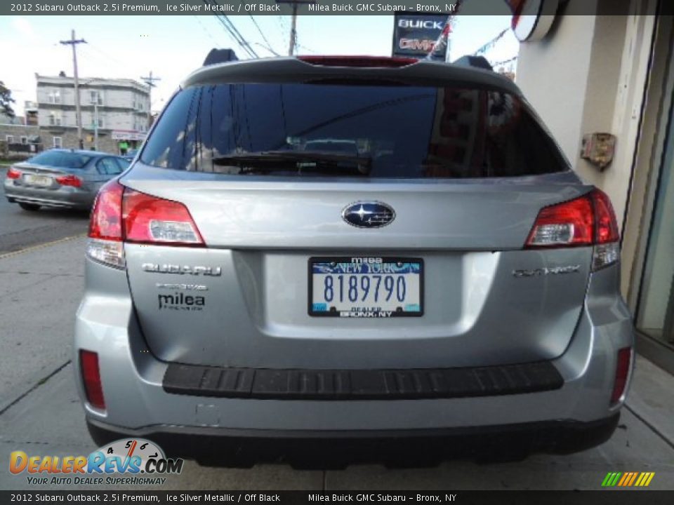 2012 Subaru Outback 2.5i Premium Ice Silver Metallic / Off Black Photo #6