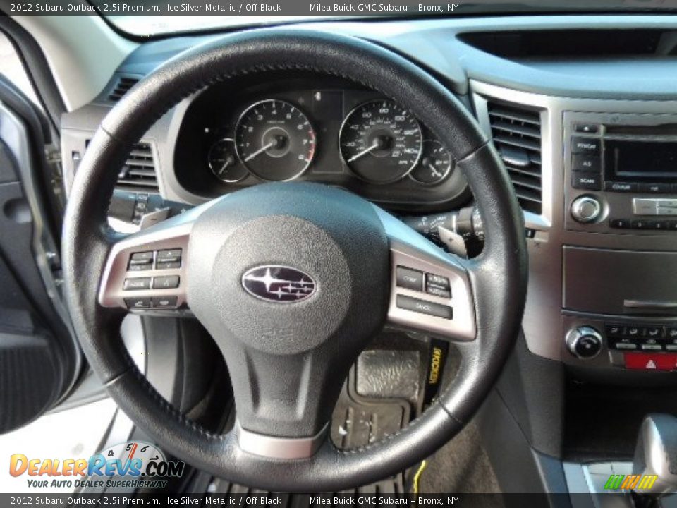 2012 Subaru Outback 2.5i Premium Ice Silver Metallic / Off Black Photo #14