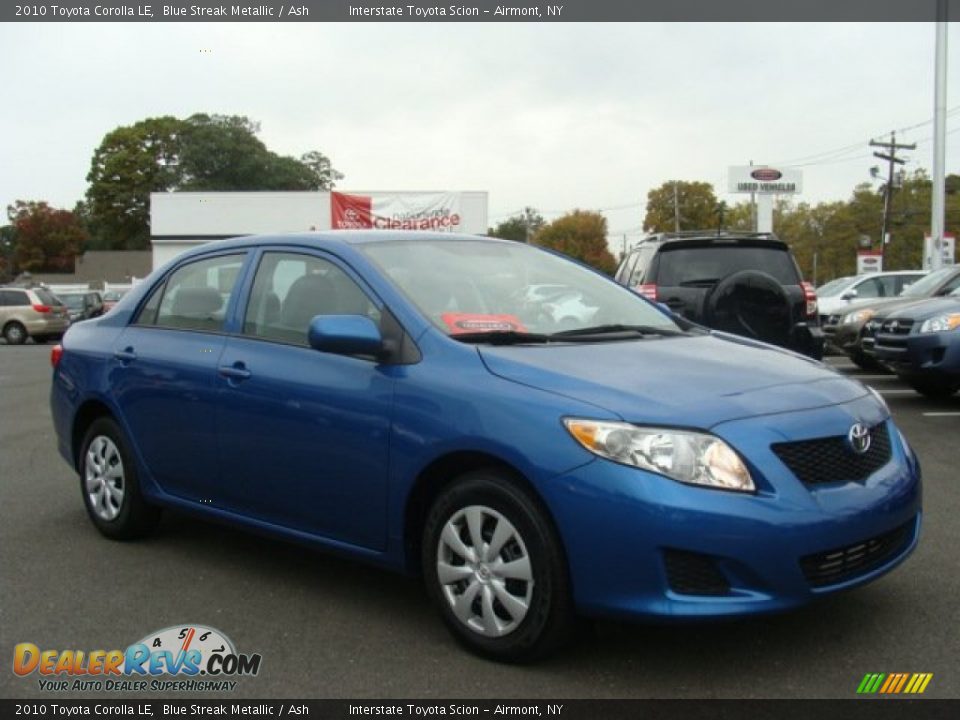 2010 Toyota Corolla LE Blue Streak Metallic / Ash Photo #3
