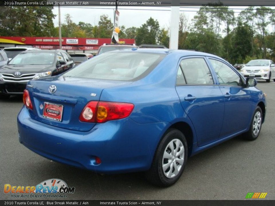 2010 Toyota Corolla LE Blue Streak Metallic / Ash Photo #4