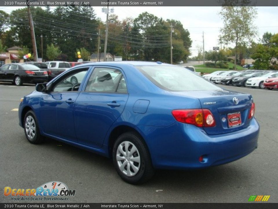 2010 Toyota Corolla LE Blue Streak Metallic / Ash Photo #6