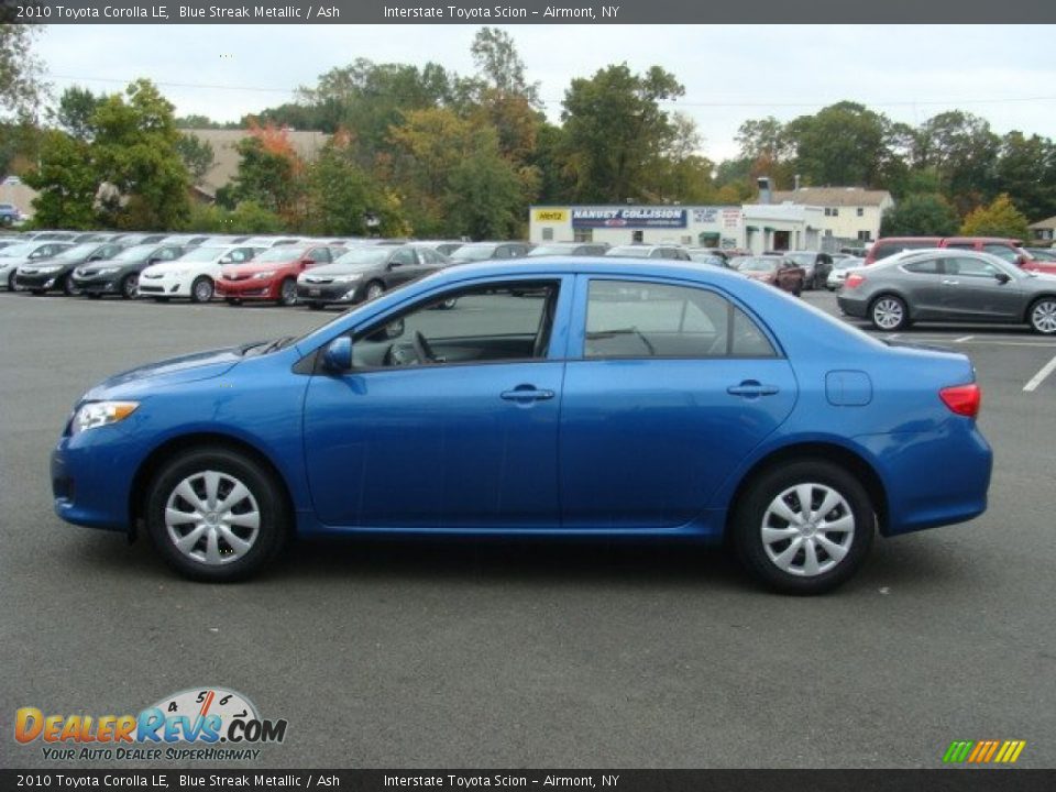 2010 Toyota Corolla LE Blue Streak Metallic / Ash Photo #7