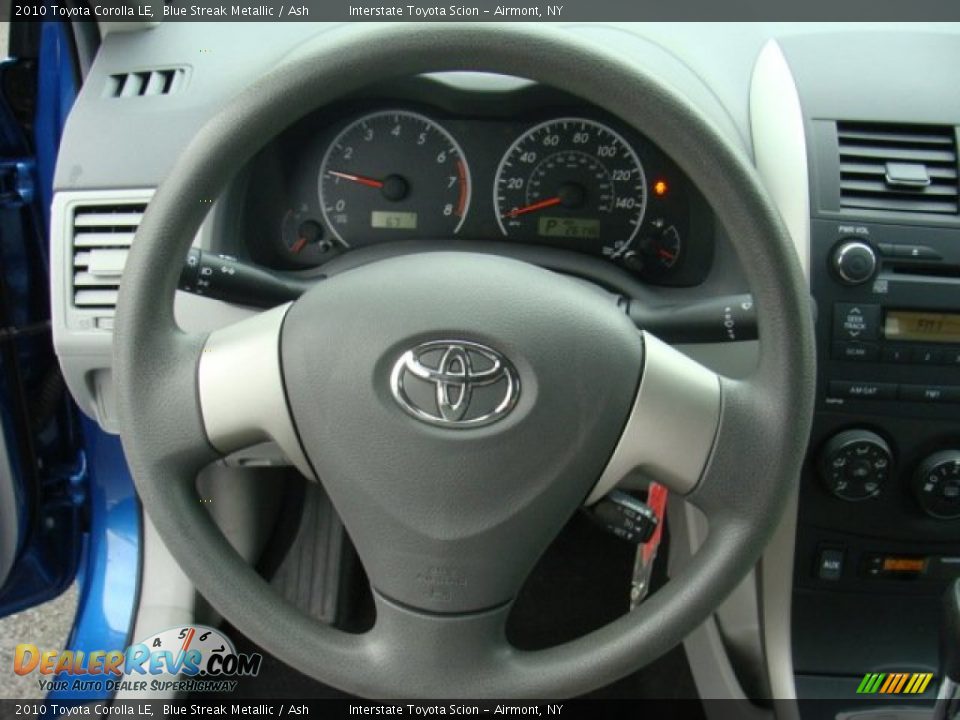 2010 Toyota Corolla LE Blue Streak Metallic / Ash Photo #12