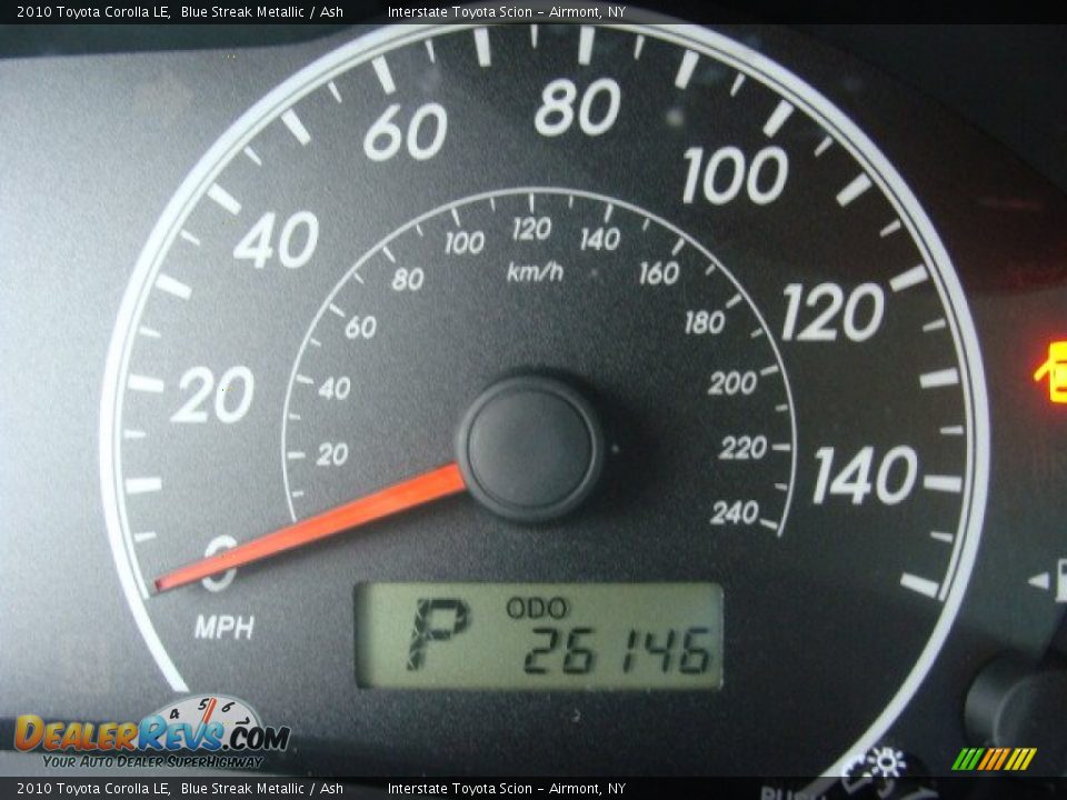 2010 Toyota Corolla LE Blue Streak Metallic / Ash Photo #13