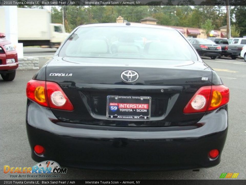 2010 Toyota Corolla LE Black Sand Pearl / Ash Photo #5