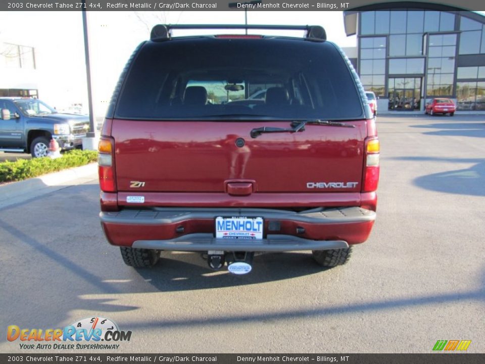 2003 Chevrolet Tahoe Z71 4x4 Redfire Metallic / Gray/Dark Charcoal Photo #4