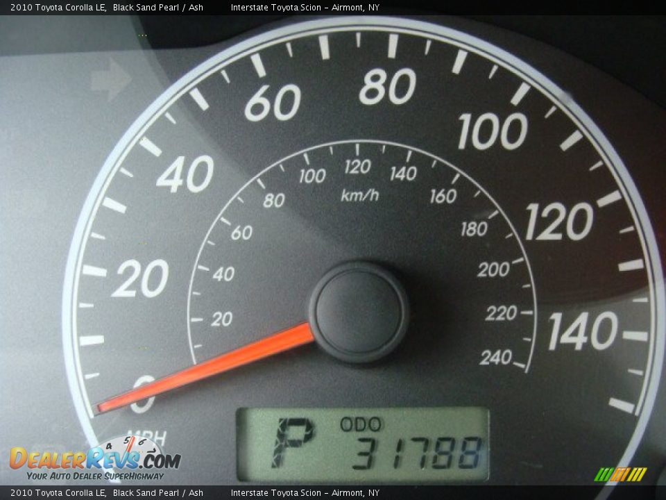 2010 Toyota Corolla LE Black Sand Pearl / Ash Photo #14