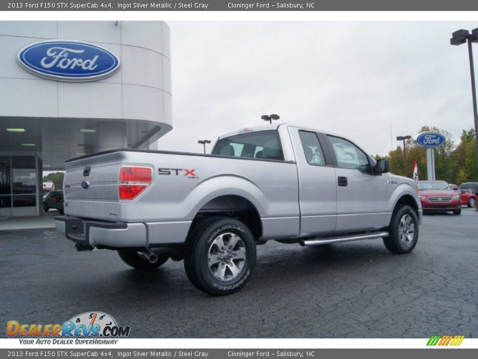 2013 Ford F150 STX SuperCab 4x4 Ingot Silver Metallic / Steel Gray Photo #3