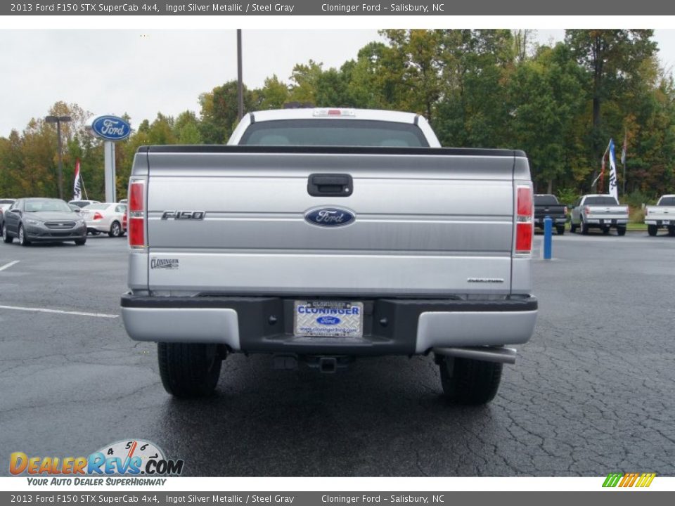 2013 Ford F150 STX SuperCab 4x4 Ingot Silver Metallic / Steel Gray Photo #4