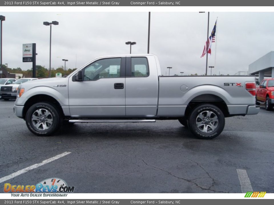 2013 Ford F150 STX SuperCab 4x4 Ingot Silver Metallic / Steel Gray Photo #5