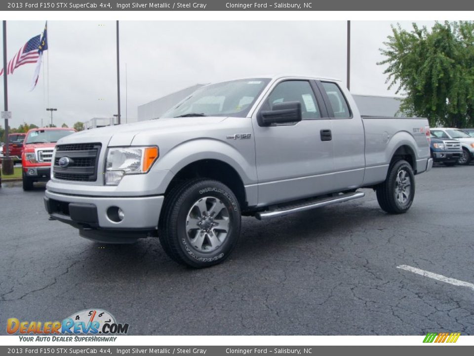 2013 Ford F150 STX SuperCab 4x4 Ingot Silver Metallic / Steel Gray Photo #6
