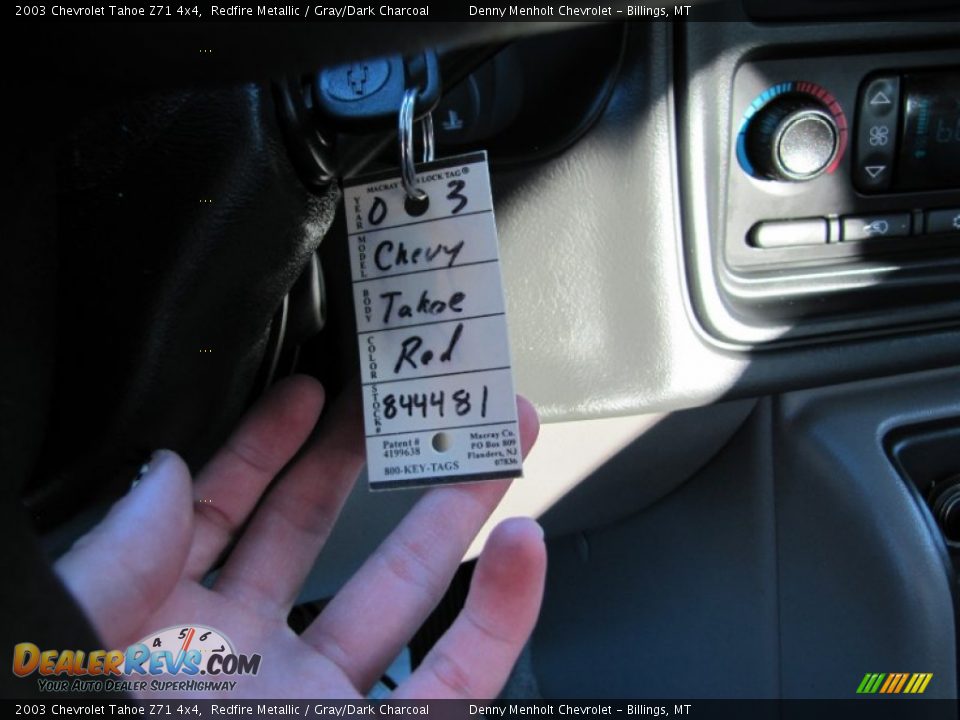 2003 Chevrolet Tahoe Z71 4x4 Redfire Metallic / Gray/Dark Charcoal Photo #30