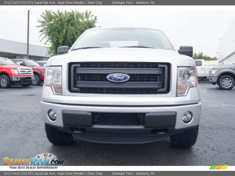 2013 Ford F150 STX SuperCab 4x4 Ingot Silver Metallic / Steel Gray Photo #7