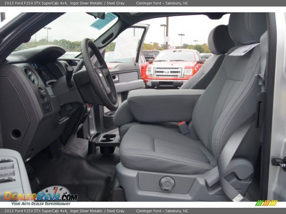 2013 Ford F150 STX SuperCab 4x4 Ingot Silver Metallic / Steel Gray Photo #10