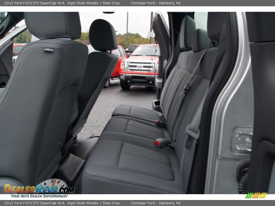 2013 Ford F150 STX SuperCab 4x4 Ingot Silver Metallic / Steel Gray Photo #11