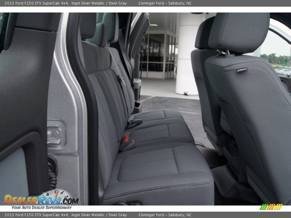 2013 Ford F150 STX SuperCab 4x4 Ingot Silver Metallic / Steel Gray Photo #12