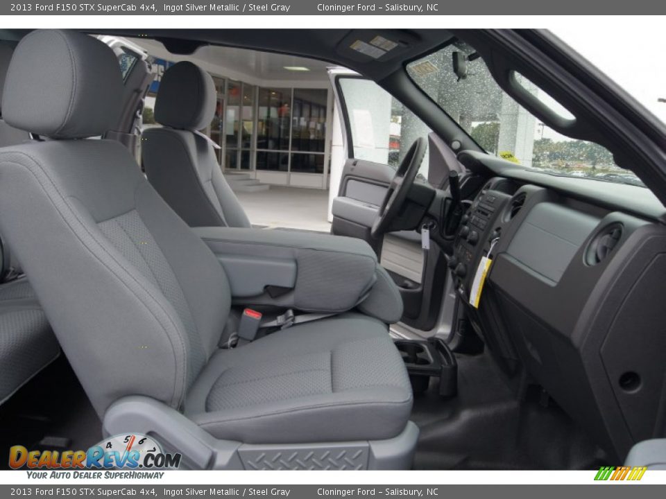 2013 Ford F150 STX SuperCab 4x4 Ingot Silver Metallic / Steel Gray Photo #13