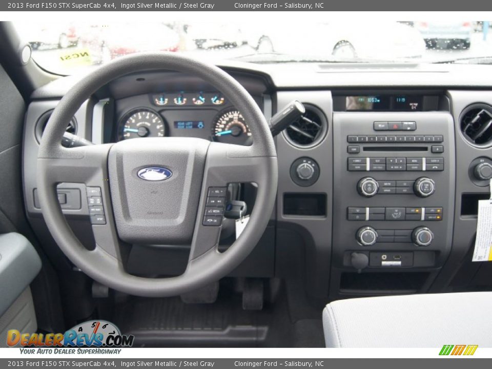 2013 Ford F150 STX SuperCab 4x4 Ingot Silver Metallic / Steel Gray Photo #24