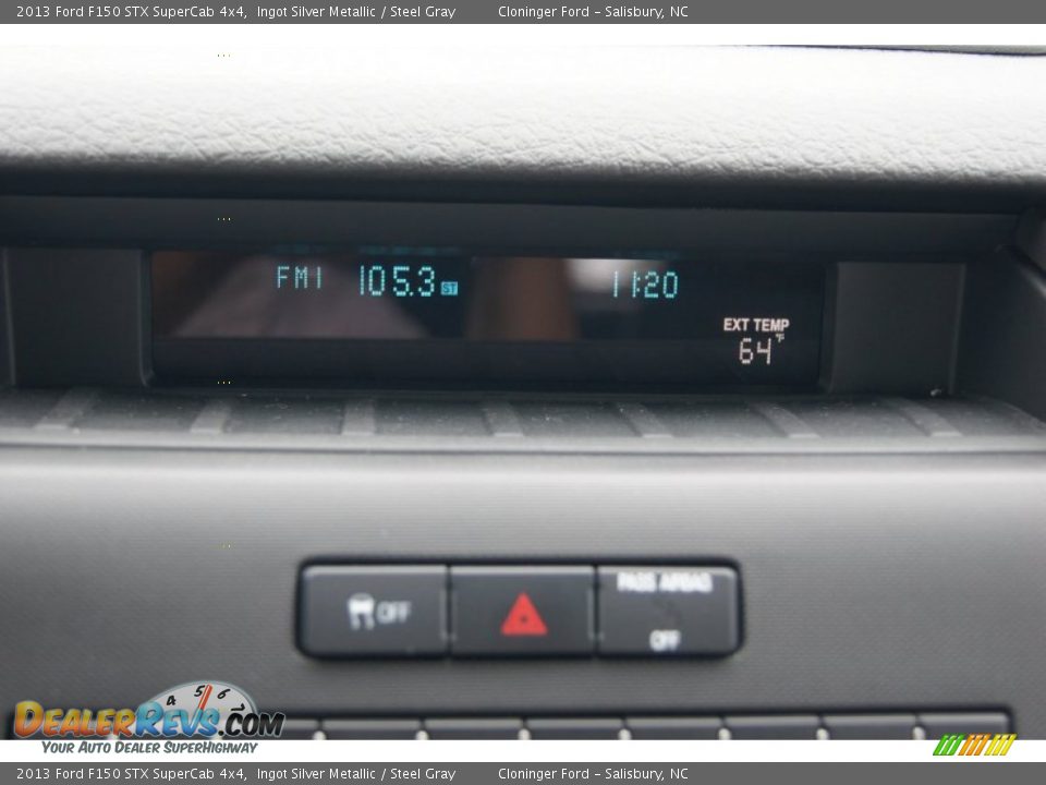 2013 Ford F150 STX SuperCab 4x4 Ingot Silver Metallic / Steel Gray Photo #33