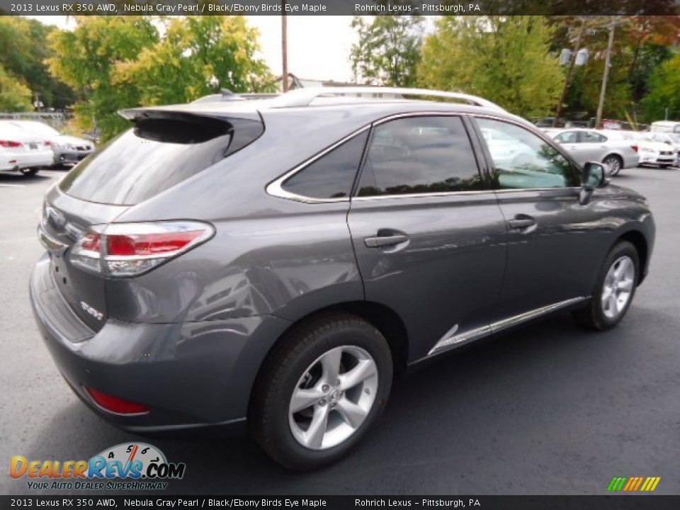 2013 Lexus RX 350 AWD Nebula Gray Pearl / Black/Ebony Birds Eye Maple Photo #4