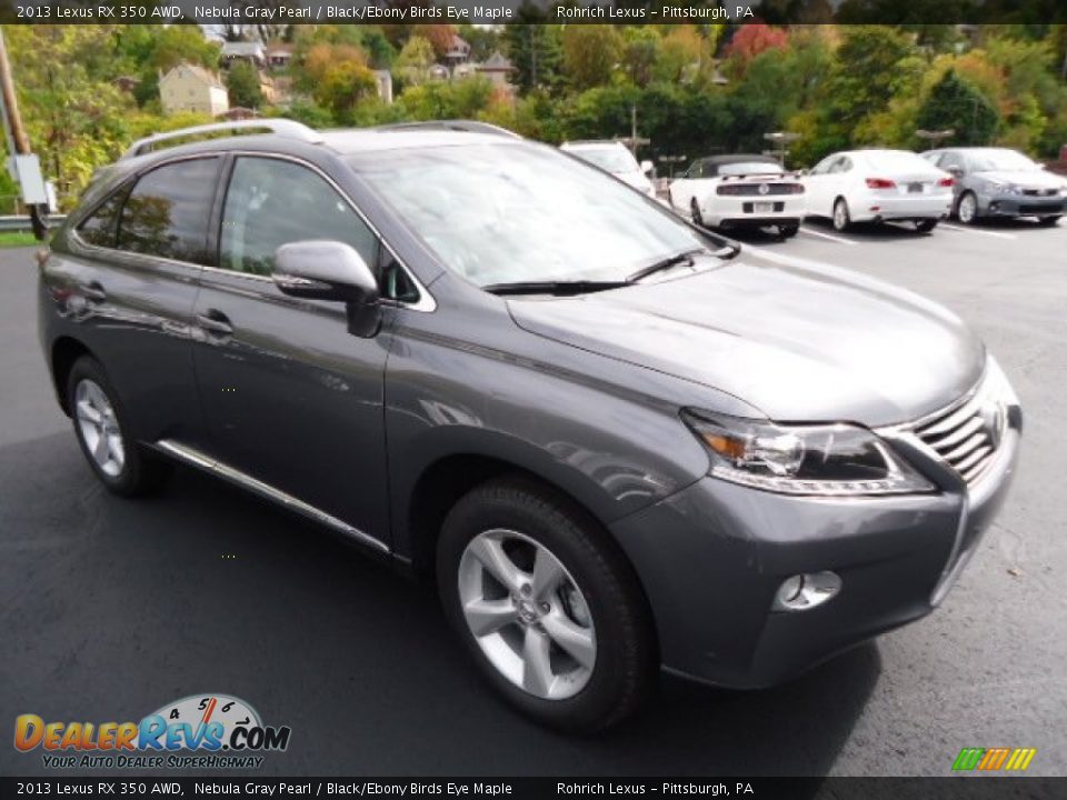 2013 Lexus RX 350 AWD Nebula Gray Pearl / Black/Ebony Birds Eye Maple Photo #6