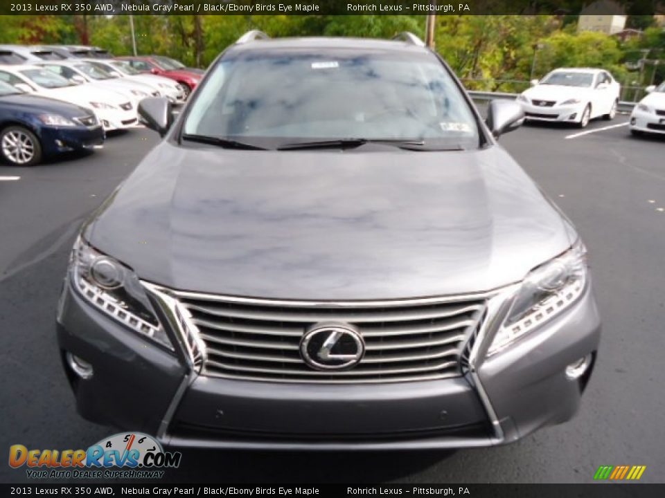 2013 Lexus RX 350 AWD Nebula Gray Pearl / Black/Ebony Birds Eye Maple Photo #7