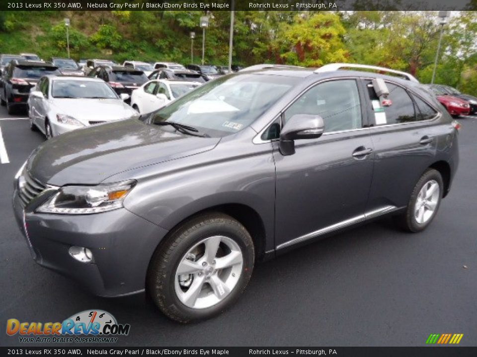 2013 Lexus RX 350 AWD Nebula Gray Pearl / Black/Ebony Birds Eye Maple Photo #8