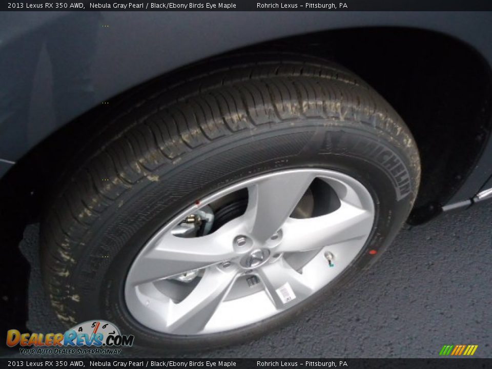 2013 Lexus RX 350 AWD Nebula Gray Pearl / Black/Ebony Birds Eye Maple Photo #9