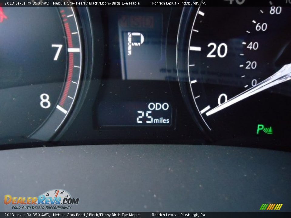 2013 Lexus RX 350 AWD Nebula Gray Pearl / Black/Ebony Birds Eye Maple Photo #20