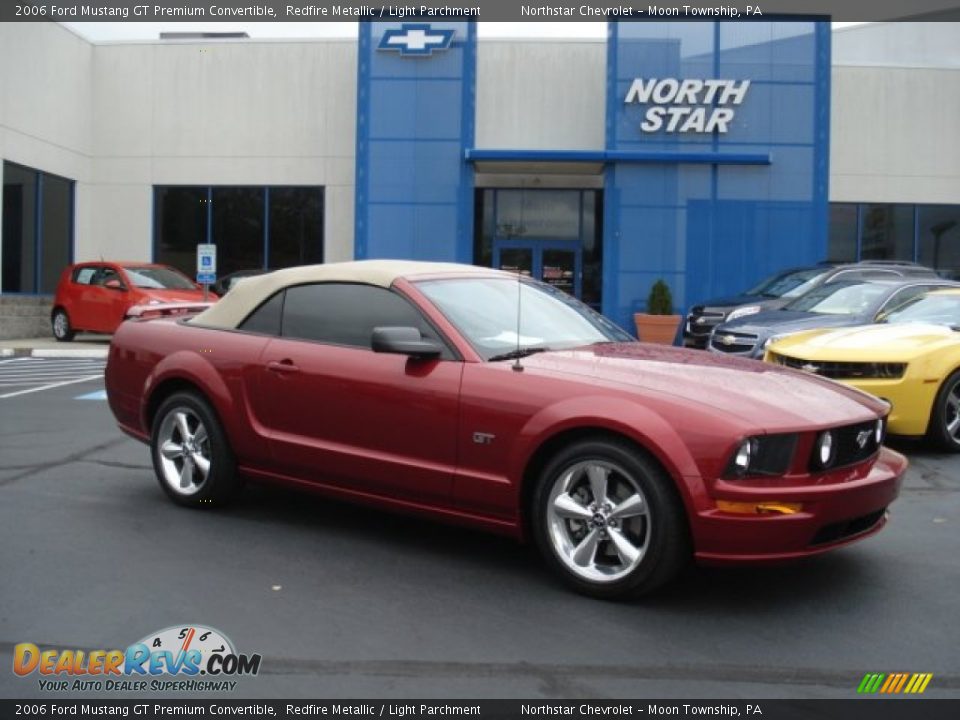 2006 Ford Mustang GT Premium Convertible Redfire Metallic / Light Parchment Photo #1