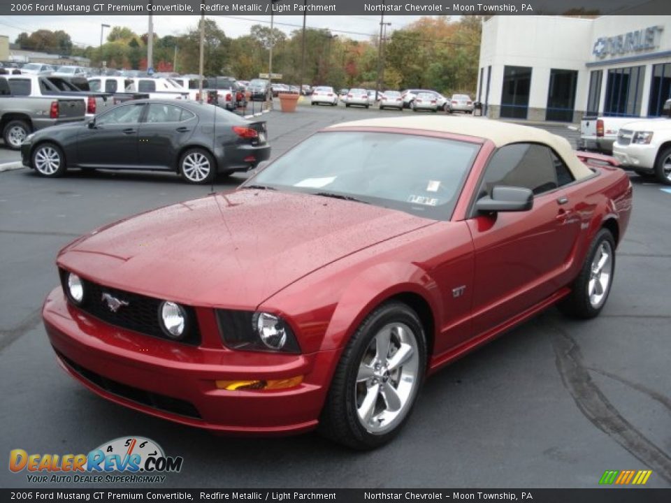 2006 Ford Mustang GT Premium Convertible Redfire Metallic / Light Parchment Photo #3