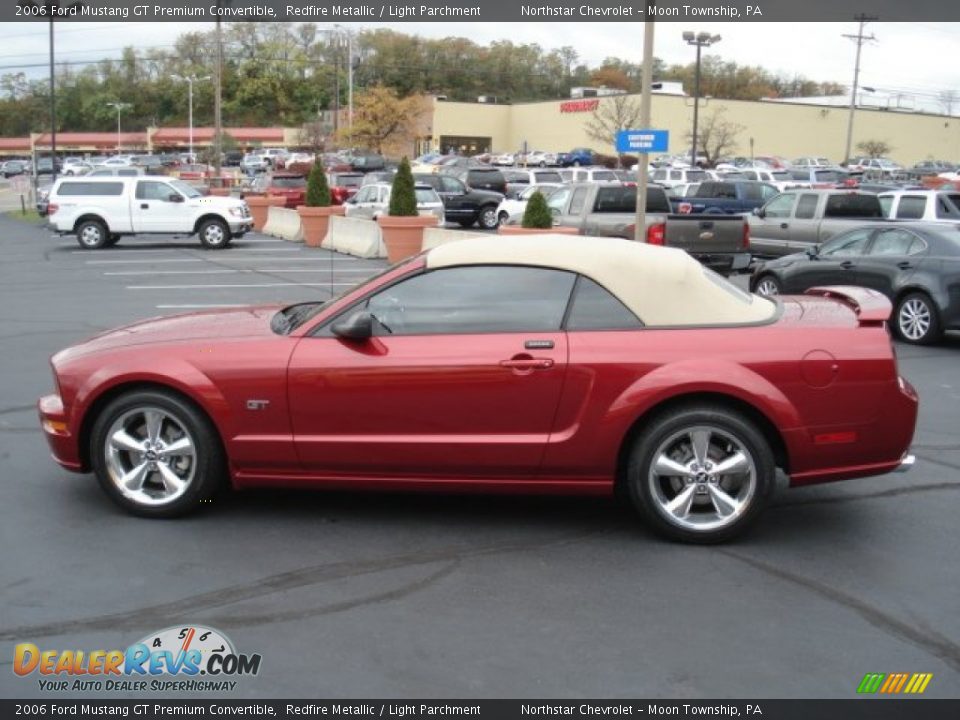 2006 Ford Mustang GT Premium Convertible Redfire Metallic / Light Parchment Photo #4