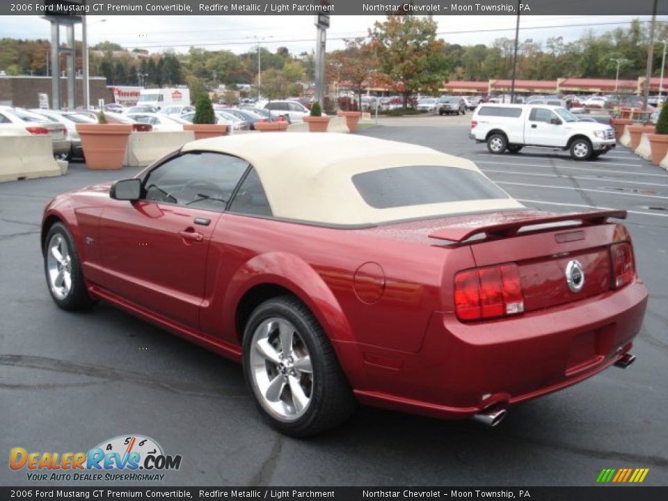 2006 Ford Mustang GT Premium Convertible Redfire Metallic / Light Parchment Photo #5