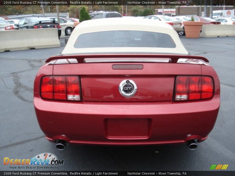 2006 Ford Mustang GT Premium Convertible Redfire Metallic / Light Parchment Photo #6
