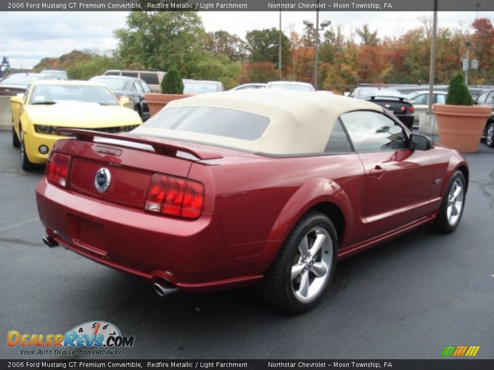 2006 Ford Mustang GT Premium Convertible Redfire Metallic / Light Parchment Photo #7
