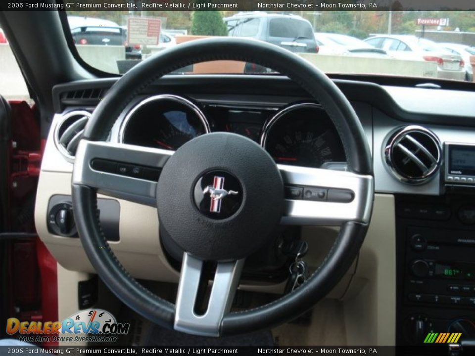 2006 Ford Mustang GT Premium Convertible Redfire Metallic / Light Parchment Photo #17