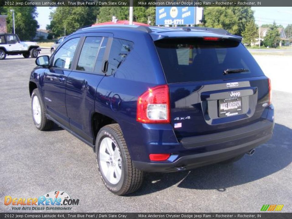 2012 Jeep Compass Latitude 4x4 True Blue Pearl / Dark Slate Gray Photo #3
