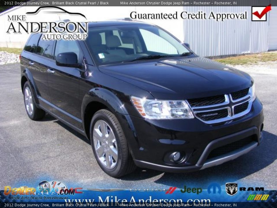 2012 Dodge Journey Crew Brilliant Black Crystal Pearl / Black Photo #1