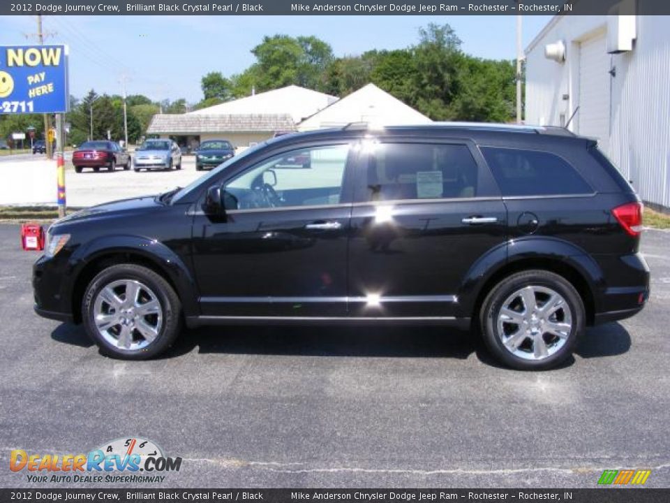 2012 Dodge Journey Crew Brilliant Black Crystal Pearl / Black Photo #2