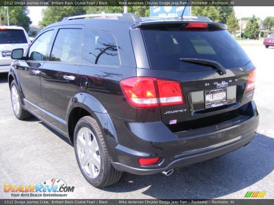 2012 Dodge Journey Crew Brilliant Black Crystal Pearl / Black Photo #3