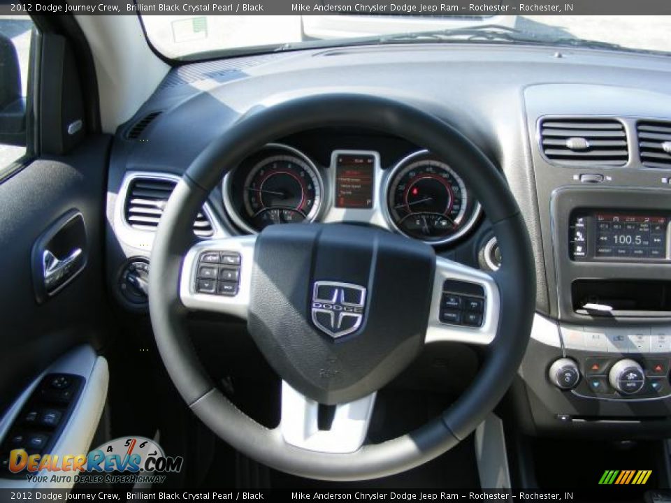 2012 Dodge Journey Crew Brilliant Black Crystal Pearl / Black Photo #4