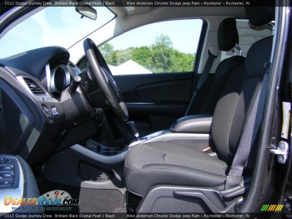 2012 Dodge Journey Crew Brilliant Black Crystal Pearl / Black Photo #6